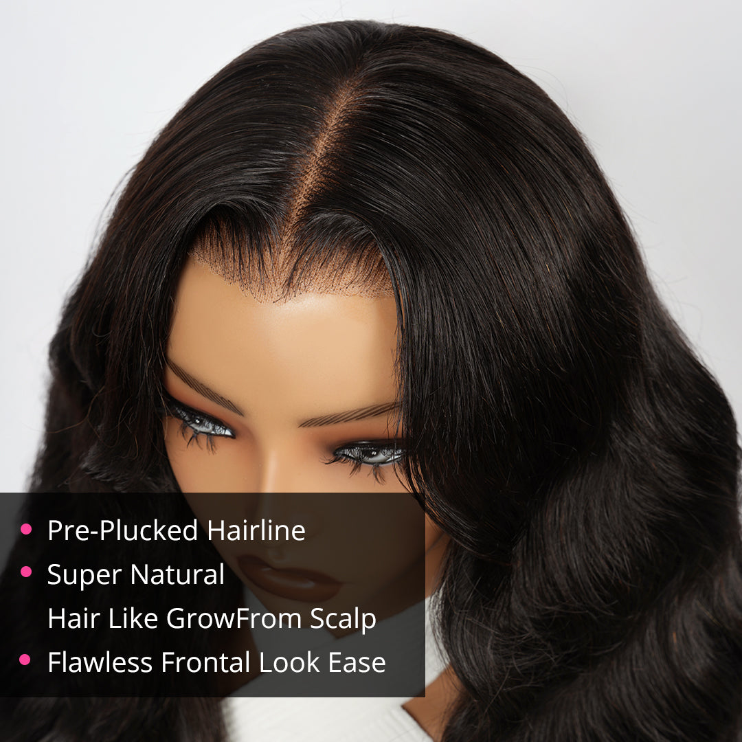 300% Density Body Wave Transparent Lace Front Wigs Virgin Human Hair Frontal Lace Wig For Women