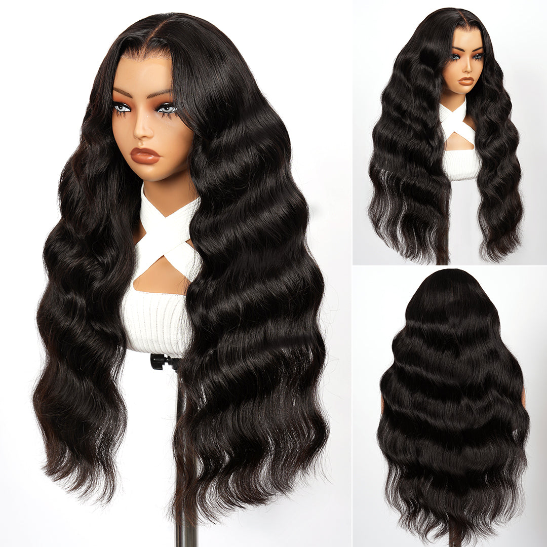 300% Density Body Wave Transparent Lace Front Wigs Virgin Human Hair Frontal Lace Wig For Women