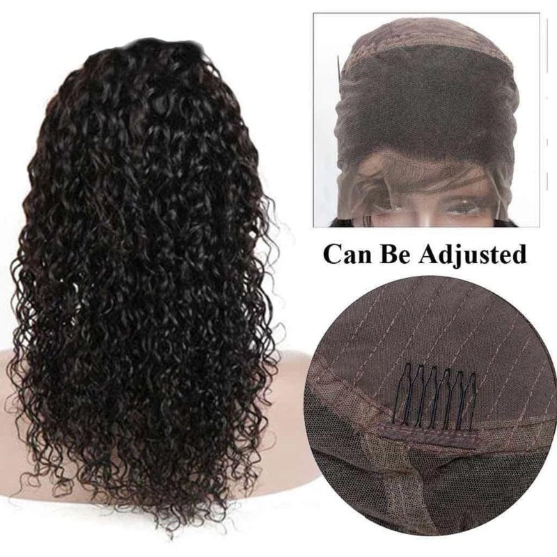 360 Lace Frontal Water Wave Wig Transparent Lace long Wig 100% Human Hair Wigs Natural Hairline