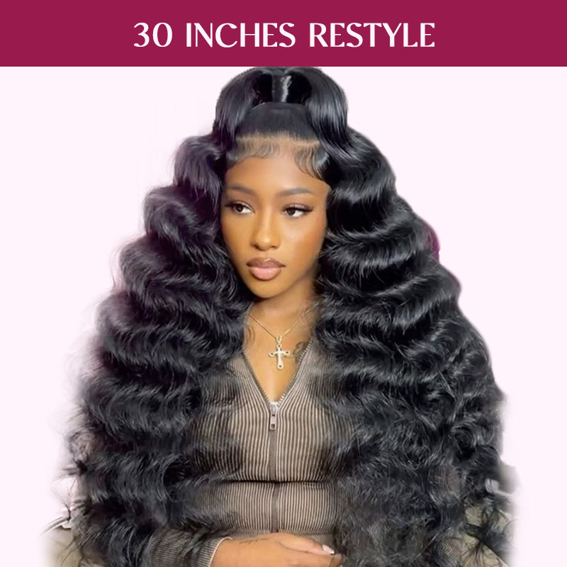 Zlike Natural Fluffy Deep Wave 13x4 Lace Front Human Hair Wigs 250 300 High Density Wigs For Women