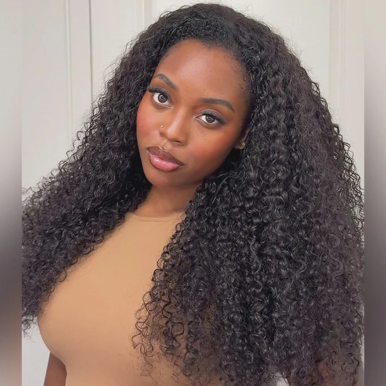 Clearance Sale | Jerry Curly Long Natural Wave Wigs Transparent Lace Front Wigs 100% Human Hair