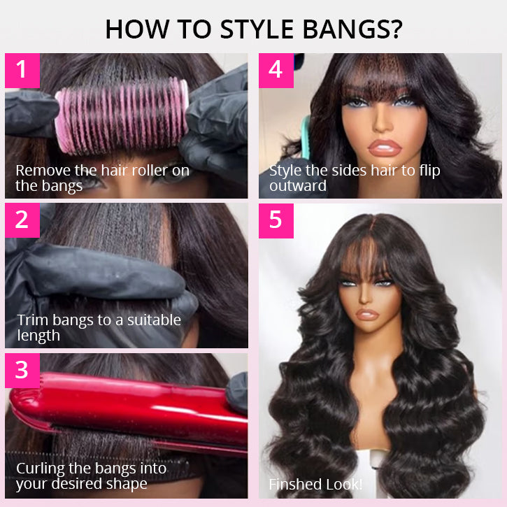 Zlike Layer Cut Body Wave With Bang 360 Invisi Strap Lace Frontal Wig Glueless Salon Hairstyles