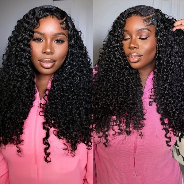 Water Wave 9x6 Glueless Lace Closure Wigs Bleached Knots Pre-Plucked Human Hair Wigs