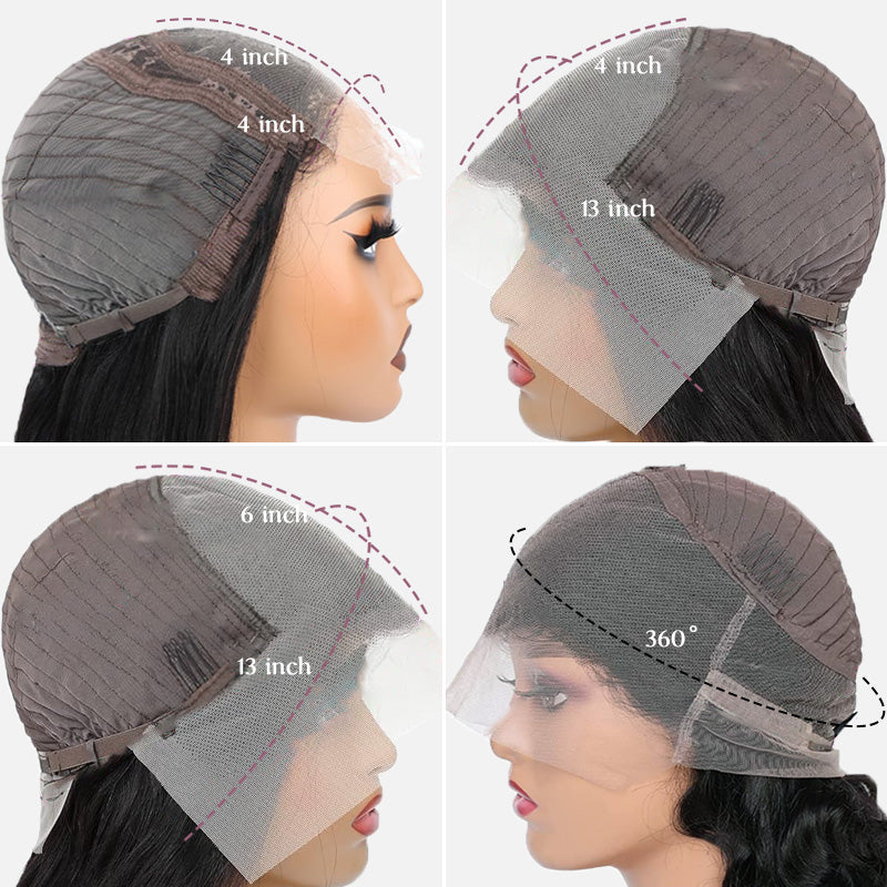 Reddish Brown #33 Curly 13x4 Lace Frontal Wig 100% Virgin Human Hair Wigs For Women