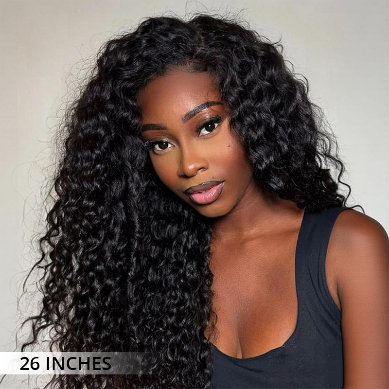 Zlike 3 In 1 Half Wigs Shaggy Wave Flexible Fit Half Wig With Elastic Drawstring Glueless Human Hair Wigs