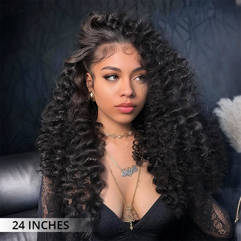 Zlike Wand Curls Wigs 300% Density Virgin Human Hair Bleach Konts Transparent Lace Front Wigs Pre Plucked Hairline