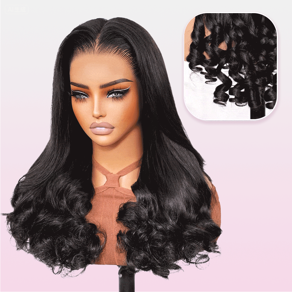 Zlike Straight Hair With Spiral Curly Ends Lace Front Wigs Virgin Human Hair Wigs Hold Curls Well