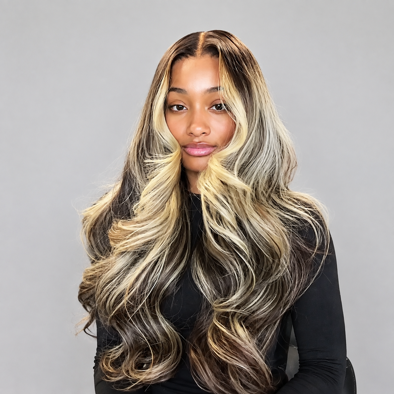 Zlike Highlihgt Blonde Color Loose Wave Clear Transparent Glueless Lace Front Human Hair Wigs