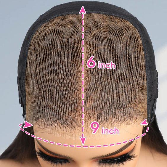 Bleached Knots Glueless 9x6 Straight Human Hair Lace Closure Wigs Pre-Plucked Natural Hairline