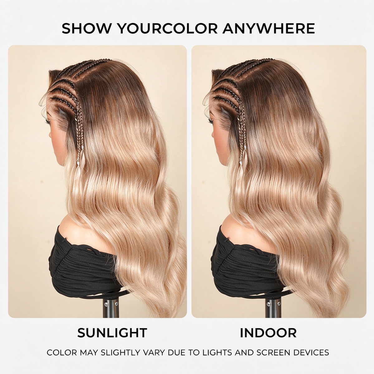 Zlike 13x6 Pre Braided Brunette Blonde Highlights Loose Body Lace Front Wig Glueless Human Hair Wigs Natural Hairline