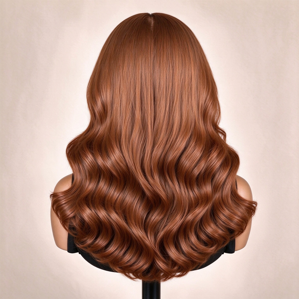 Zlike Copper Ginger Body Wave Wig with Fringe Bang Transparent Lace Front Wigs Human Hair Wig
