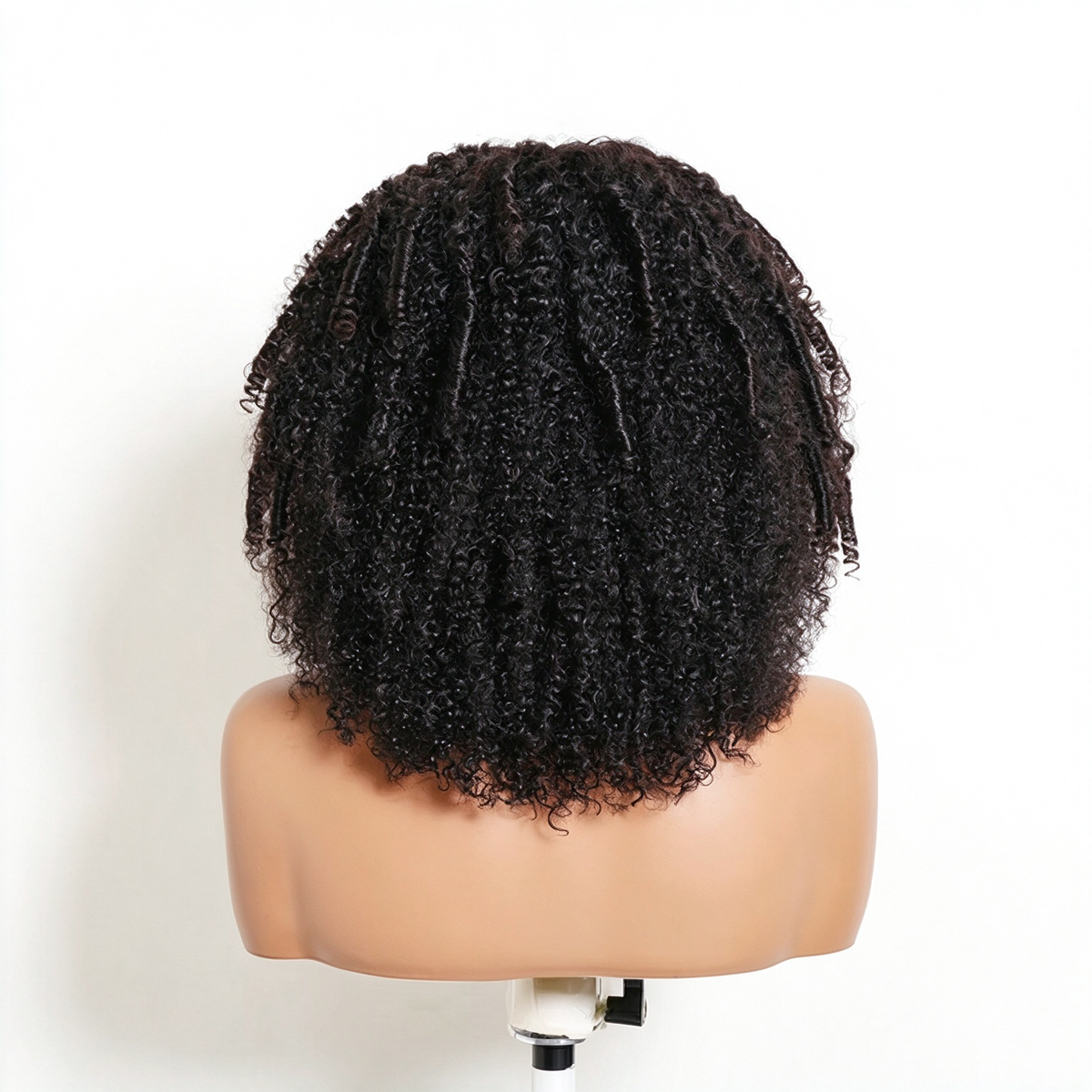 Zlike 7x5 Transparent Lace Afro Kinky Curly with Finger Coils Voluminous Human Hair Wigs Lace Front Wigs