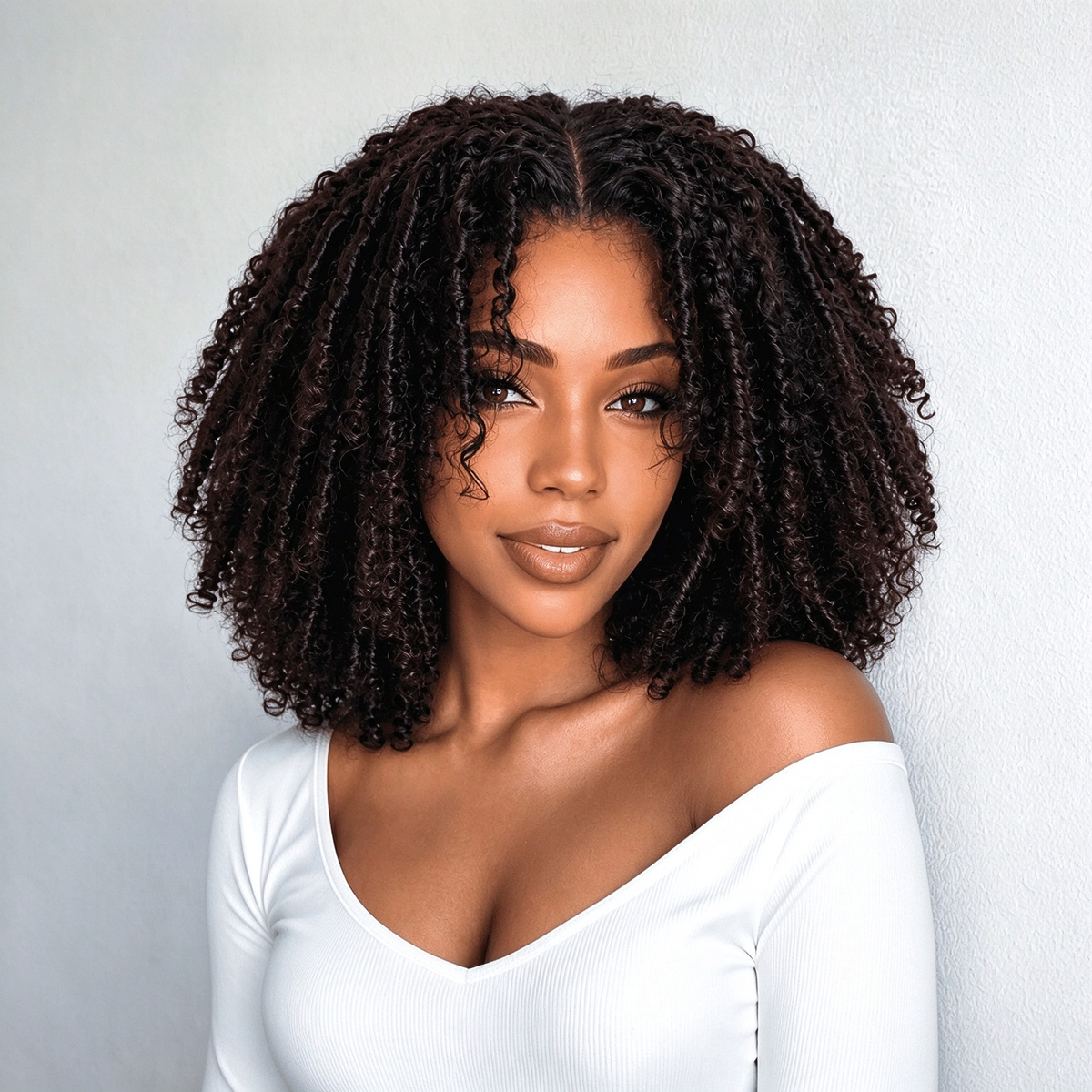 Zlike 7x5 Transparent Lace Afro Kinky Curly with Finger Coils Voluminous Human Hair Wigs Lace Front Wigs
