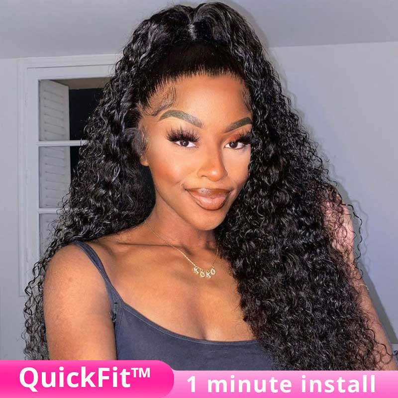Invisi-Band Deep Wave 360 Lace Frontal Wigs Bleached Knots Human Hair Wigs