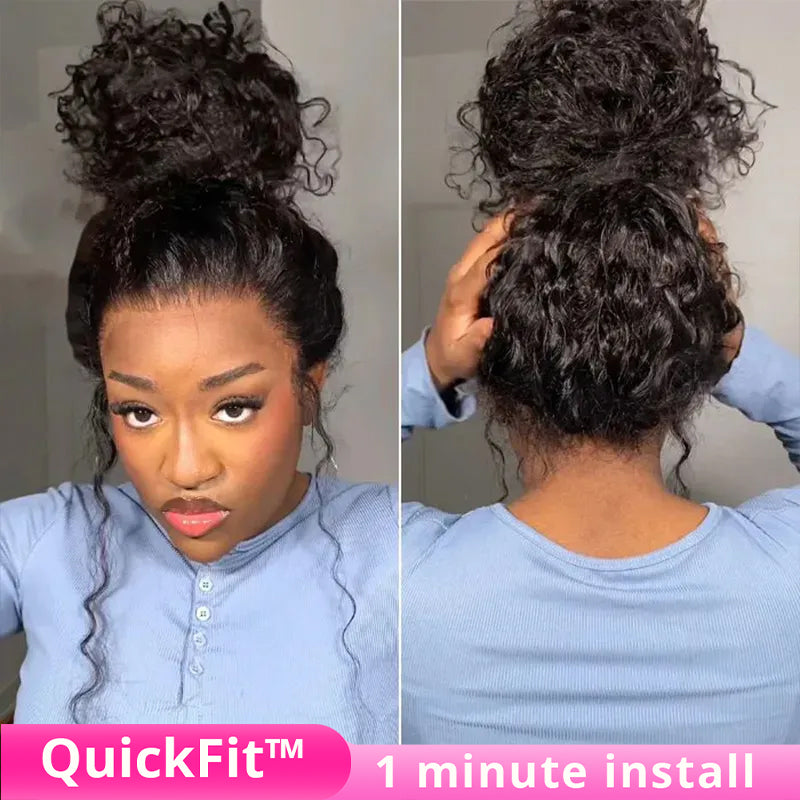 Flash Sale | Water Wave Invisi-Strap 360 Lace Frontal Wigs Bleached Knots Pre Cut Human Hair Wigs