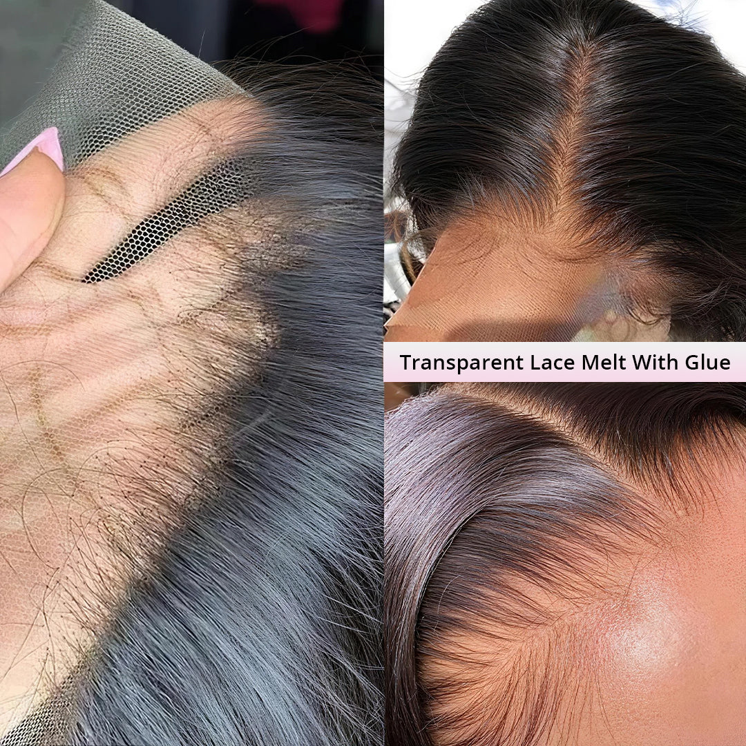 Zlike 300% Density Jerry Curly Wigs 100% Human Hair Transparent Lace Front Wigs Natural Black Color