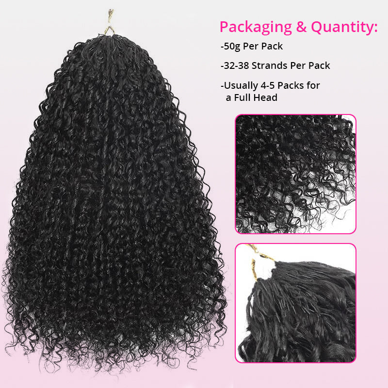 Zlike Kinky Curly Crochet Human Hair for Natural Boho Braids Miracle knots