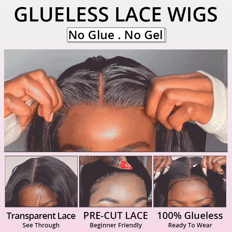 2Wigs = $189 | Glueless Straight Wig + Glueless Water Wave Wig
