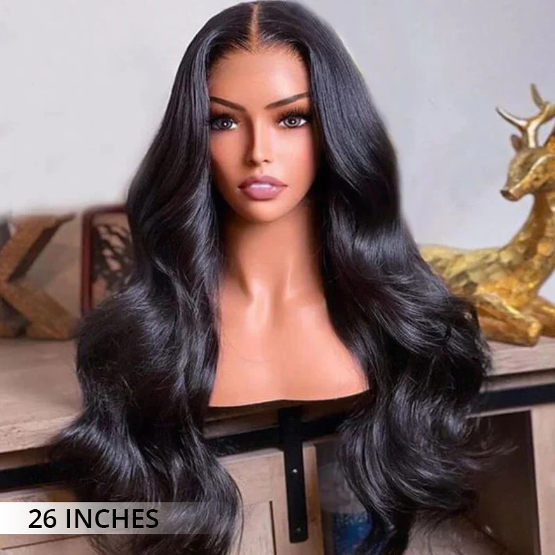 Zliek Body Wave 4x4 Lace Closure Wigs 100% Human Hair Transparent Lace Wigs Beginner Friendly