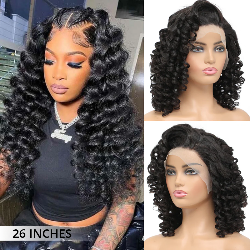 Zlike Wand Curls Transparent Lace Front Wigs Virgin Human Hair Glueless Wigs For Women