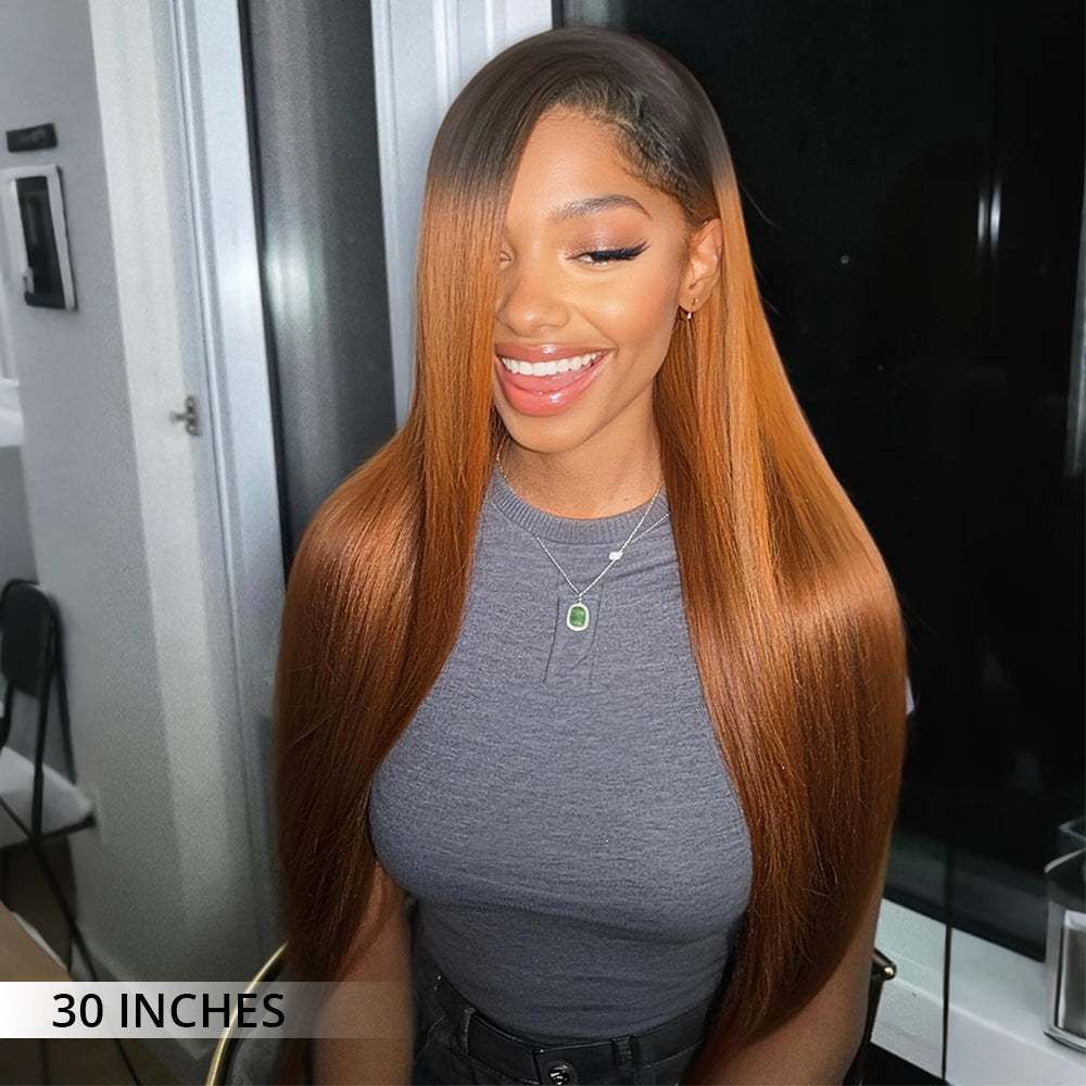 Honeyed Bliss Color Wigs M Hairline 13x6 Lace Front Wigs 100% Human Hair With Widow's Peak