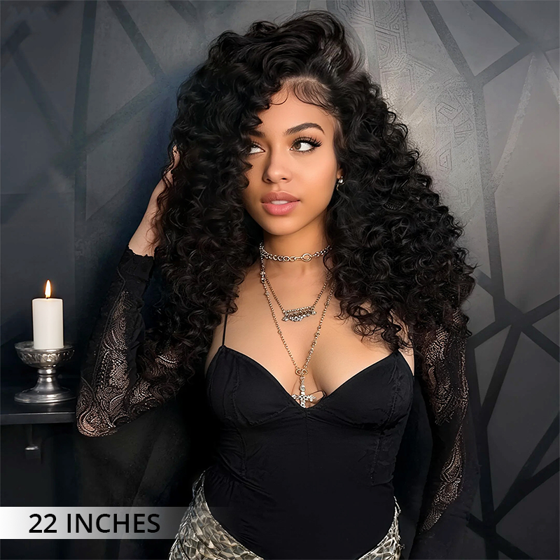 Zlike Wand Curls Wigs 300% Density Virgin Human Hair Bleach Konts Transparent Lace Front Wigs Pre Plucked Hairline