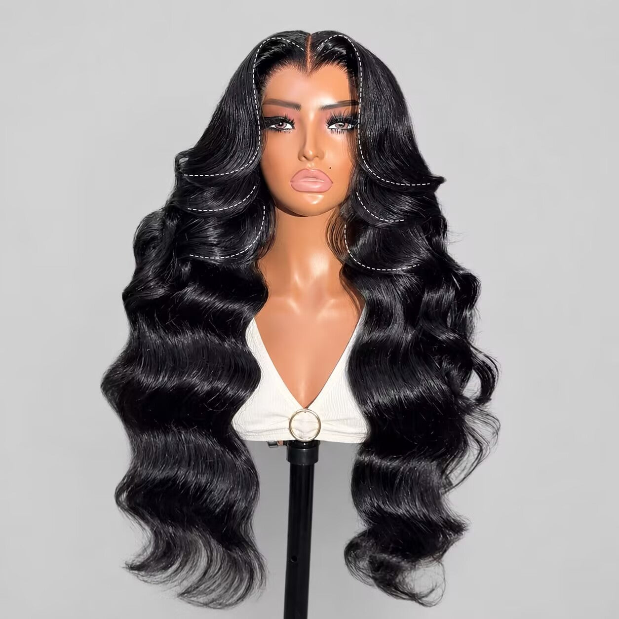zlike M Hairline Body Wave Layered Cut 7x5 Glueless Drawstring Lace Wig Ready To Wear