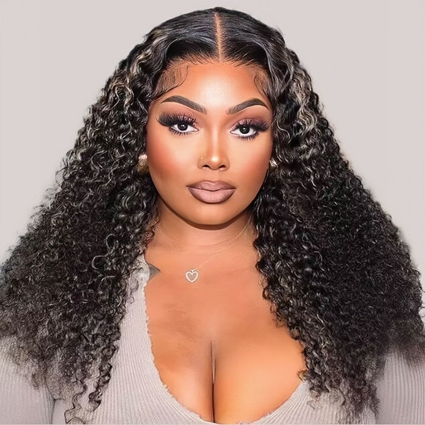 Zlike 4C Edge Curly Wigs Highlight Blonde Pre Cut Lace Front Human Hair Wigs 250% Density Pull To Wear Wigs