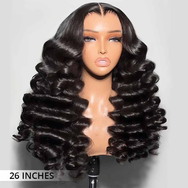 Zlike 300% Density Wand Curls With M Hairline 100% Virgin Human Hair Wigs Transparent Lace Front Wigs
