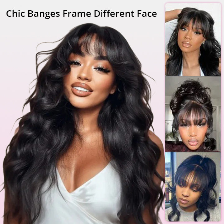 Zlike Layer Cut Body Wave With Bang 360 Invisi Strap Lace Frontal Wig Glueless Salon Hairstyles