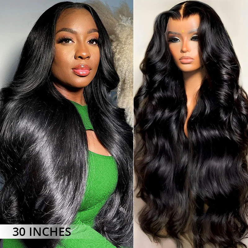 300% Density Body Wave Transparent Lace Front Wigs Virgin Human Hair Frontal Lace Wig For Women