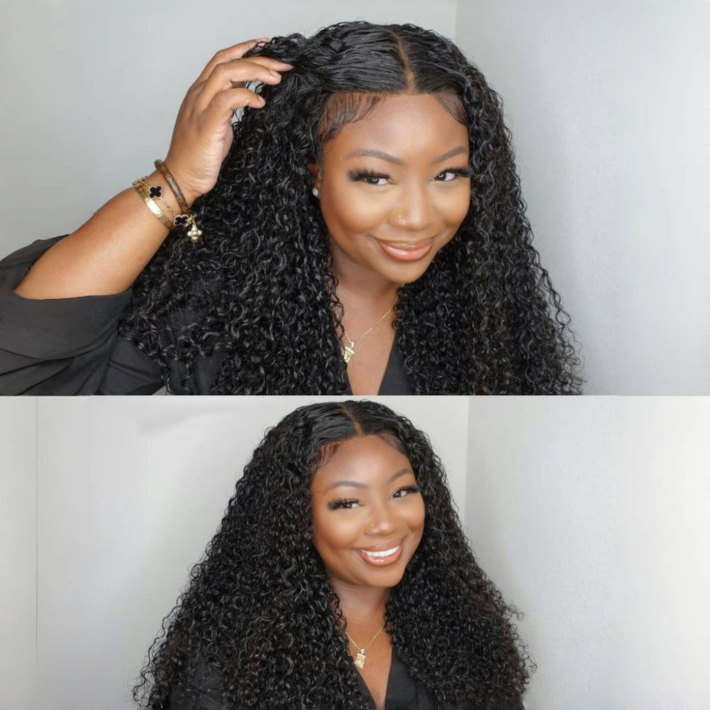 Zlike Burmese Curly Transparent Lace Front Wigs Virgin Human Hair Frontal Lace Wigs For Women