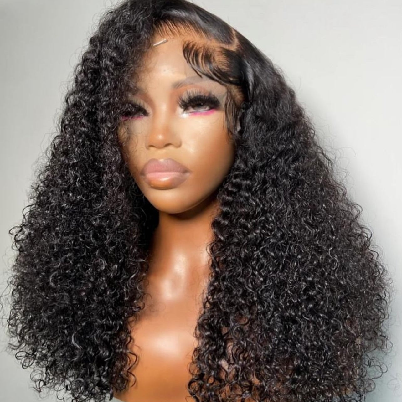Zlike Pull Go Kinky Curly Natural Black 13x6 Pre Cut Lace Front Wigs Human Hair Pull To Wear Wigs