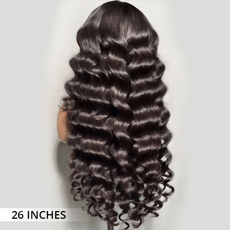Zlike 300% Density Wand Curls With M Hairline 100% Virgin Human Hair Wigs Transparent Lace Front Wigs