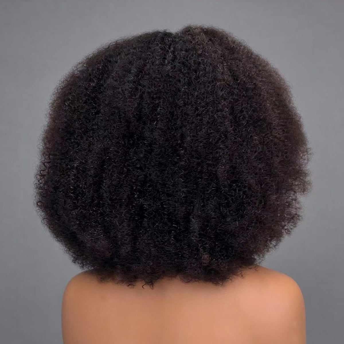Zlike 180% Density Afro Curl Wigs 4x4 Pre-Cut Lace Drawstring Cap Short Human Hair Wigs