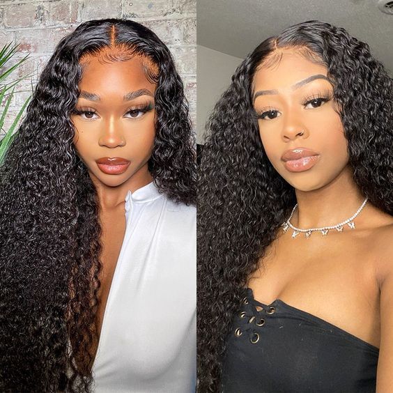 Fast Shipping | Natural Black Water Wave Transparent Lace Front Wig Pre Plucked 100% Human Hair Wigs