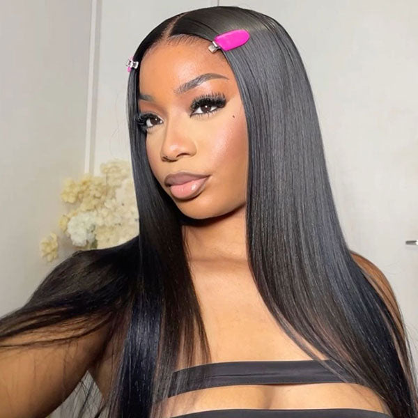 $99 for 18" Straight Lace Closure Wigs Glueless Human Hair Wigs For Black Women Flash Sale
