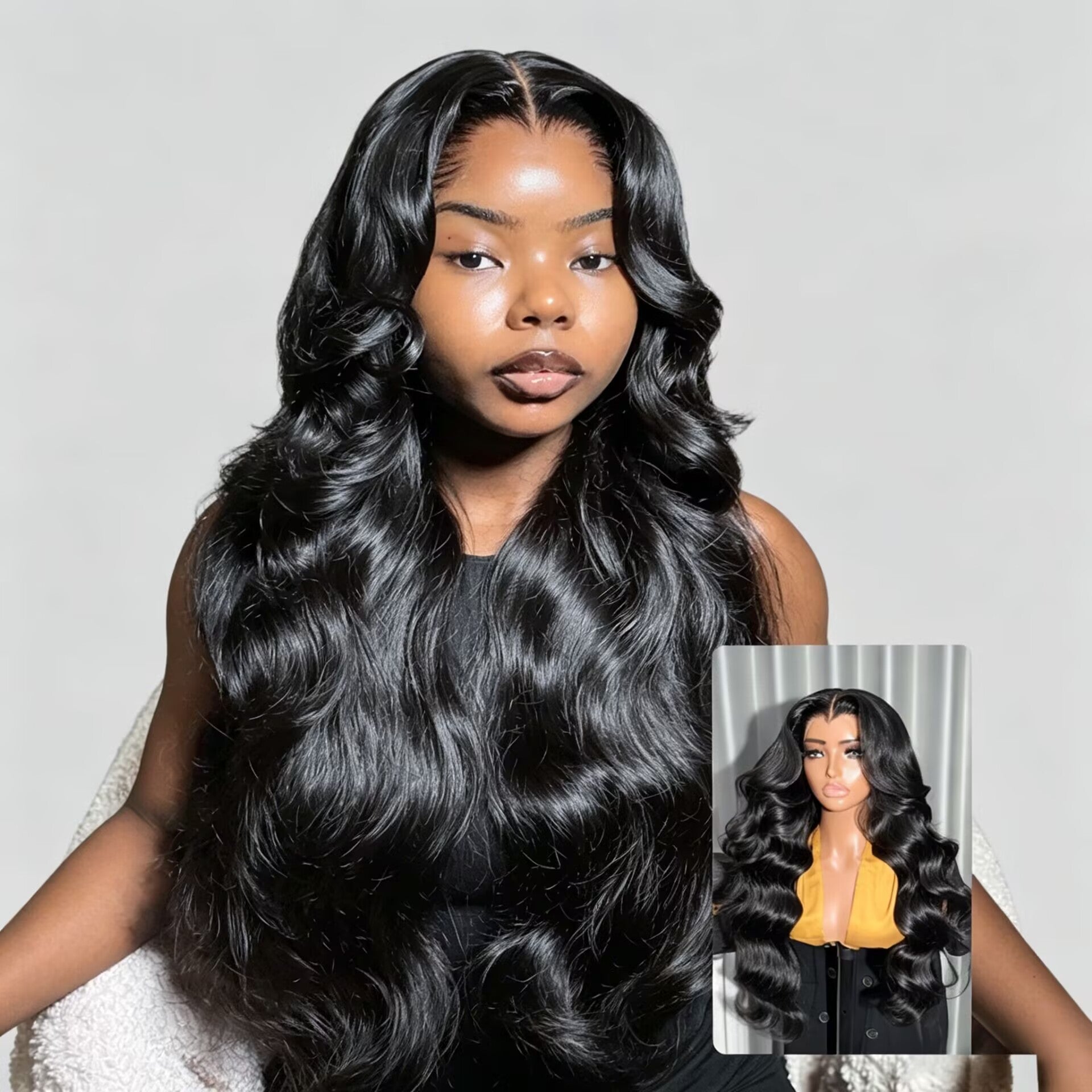 zlike M Hairline Body Wave Layered Cut 7x5 Glueless Drawstring Lace Wig Ready To Wear