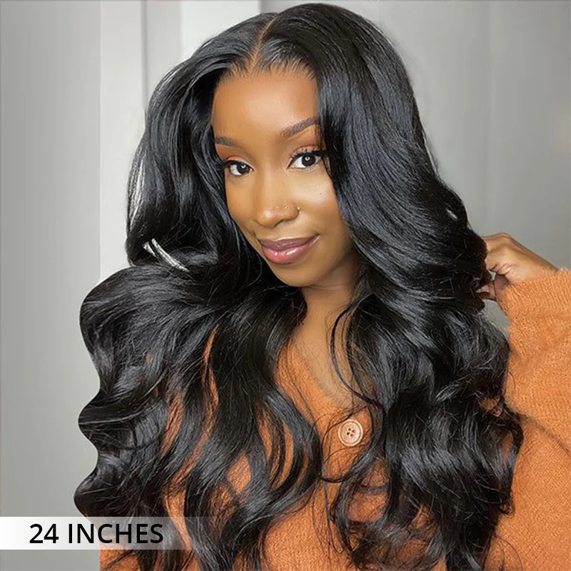 Zlike Body Wave Transparent Lace Front Glueless Wigs Long Natural Wave Wigs 100% Human Hair