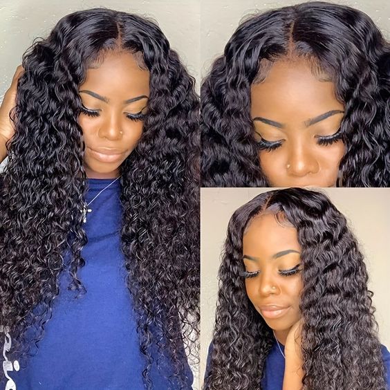 5x5 Lace Closure Water Wave Wigs Pre Cut Transparent Lace Human Hair Wigs Beginner Friendly
