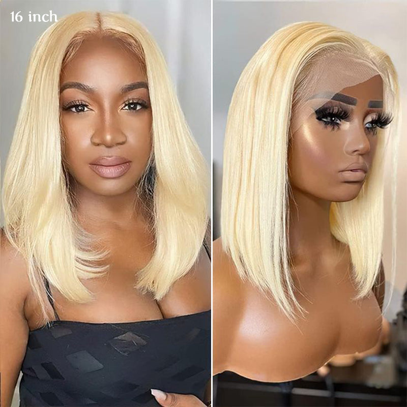 Zlike Short 613 Blonde Bob Wig With Baby Hair Human Hair Wigs For Women