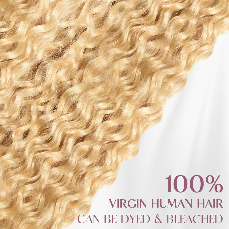 613 Blonde Jerry Curly 13x4 Lace Virgin Human Hair Wigs Pre-Plucked Natural Hairline-Zlike