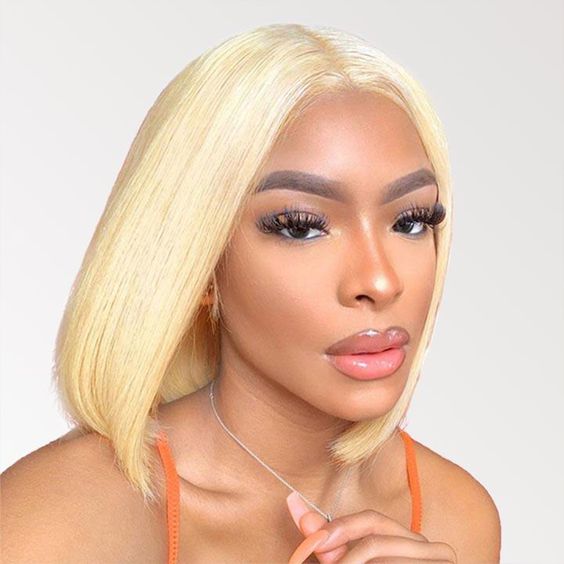 $189 = 3Wigs | Bob 13x4 Lace Front Water Wave Wig + Bob Glueless 4x4 Lace Closure Straight 613 Blonde Wig + Glueless 1x2 Top Lace Closure Straight Wig With Bangs