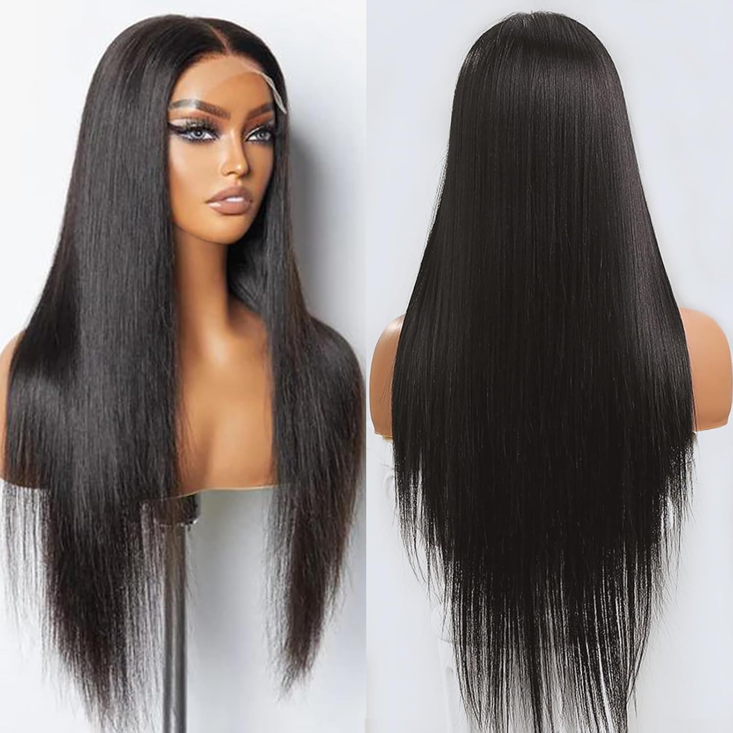 Clearance Sale | Bleached Knots Silky Straight Lace Closure Wigs Human Hair Glueless Wigs For Women