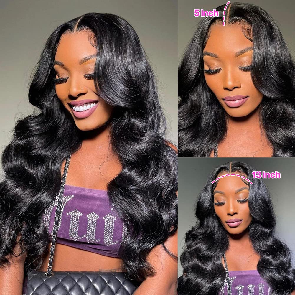 Glueless Body Wave HD Lace Closure Wig Put On and Go Human Hair Wigs