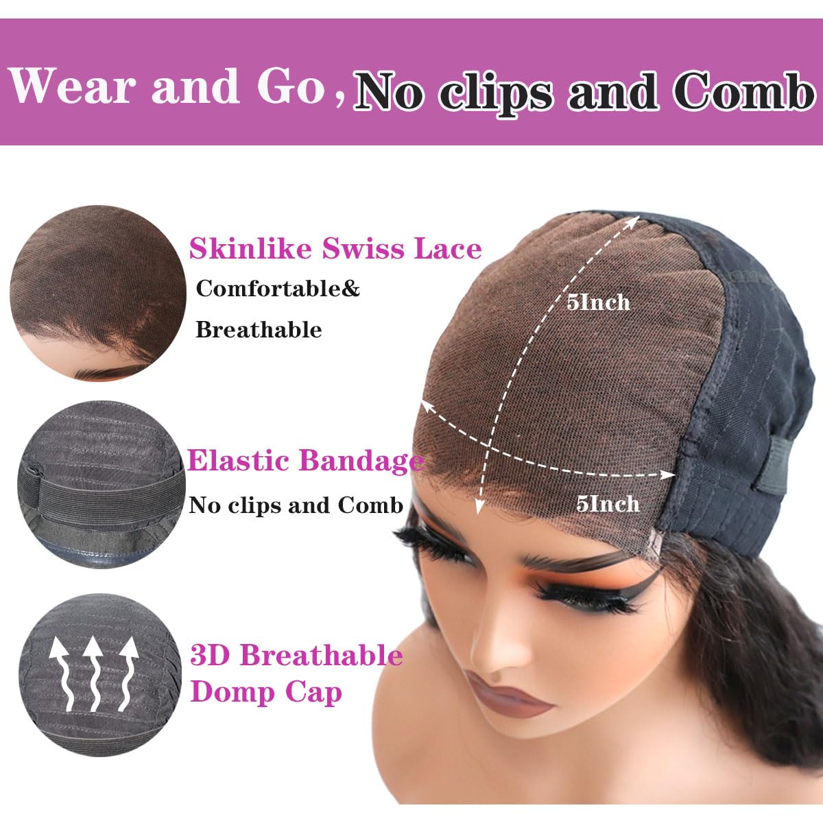 Short Straight Bob Glueless Lace Closure Transparent Lace Bob Wig 180% Density