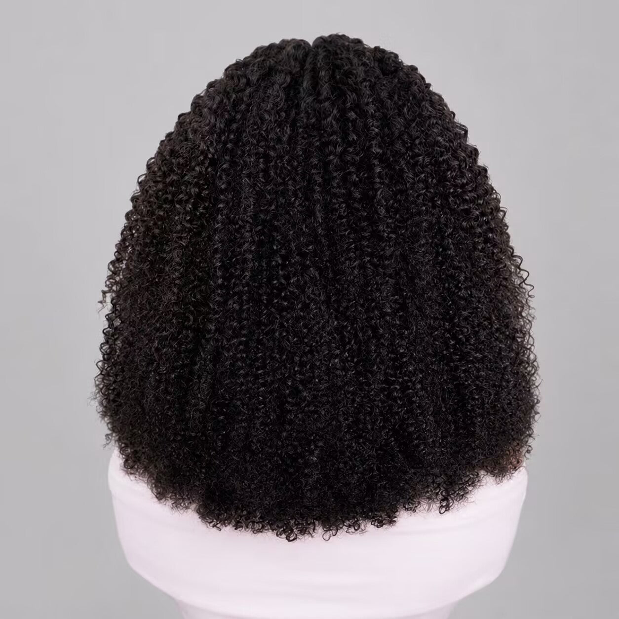Zlike Afro Curly Glueless Wig 7x5 Lace Wear Go Wig Pre-Braided Pre-Cut Bleached Knots Elastic Drawstring Snug Fit Human Hair Wig