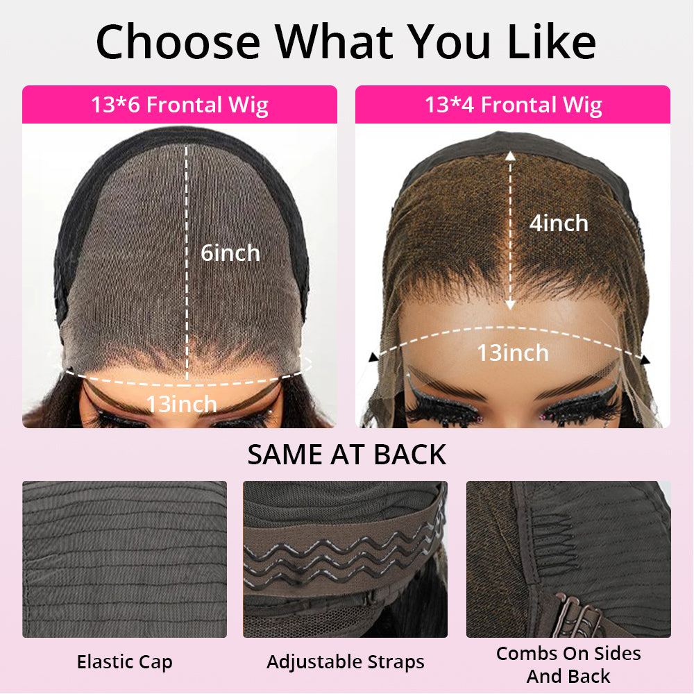 Zlike Luxury Bouncy Crimped Wave Long Hair Wigs 300% Density 100% Human Hair Lace Front Wigs For Women