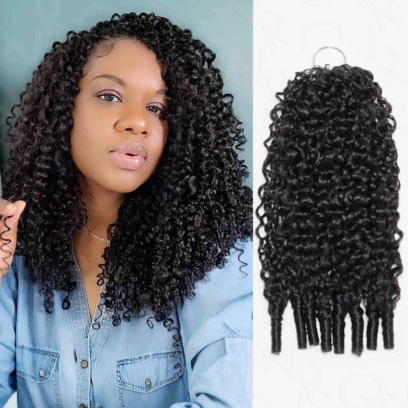Zlike Burmese Curly Crochet Human Hair for Natural Boho Braids Miracle knots