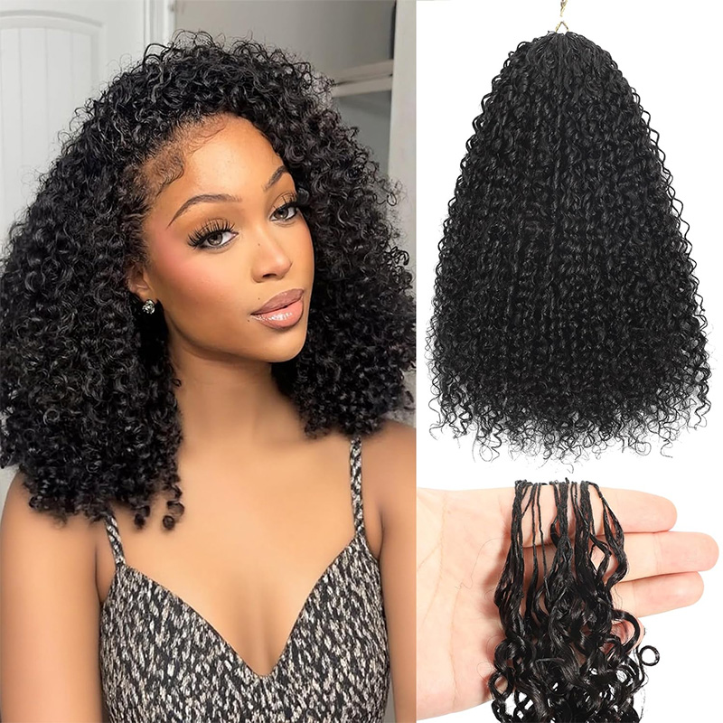 Zlike Kinky Curly Crochet Human Hair for Natural Boho Braids Miracle knots